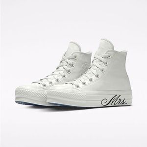 Mrs wedding high top converse never worn